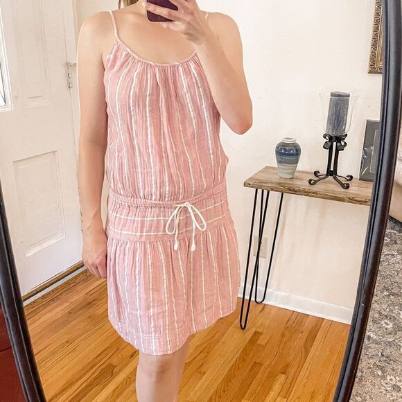 Xirena Striped Mini Dress Pink M - Picture 1 of 7